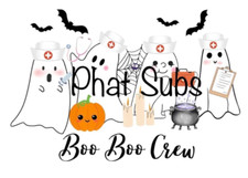 Sublimation Print Nurses Boo Crew Halloween Ready to Press Heat Transfer