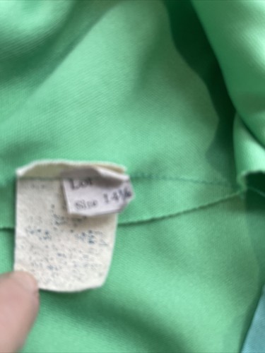 Vintage Green Maxi Dress 14.5 Ties In Back Zipper Chiffon Type Sleeves - Picture 9 of 9