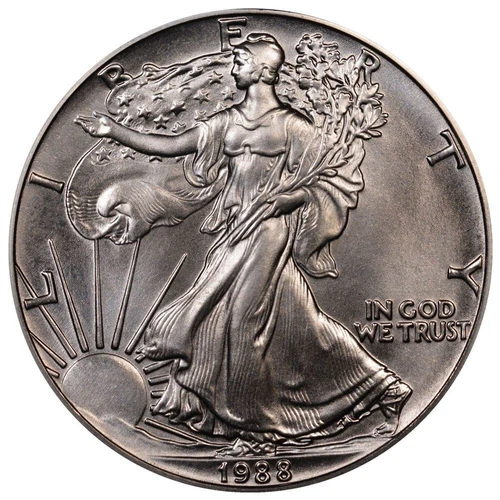 1988 BU $1 American Silver Eagle 1 oz