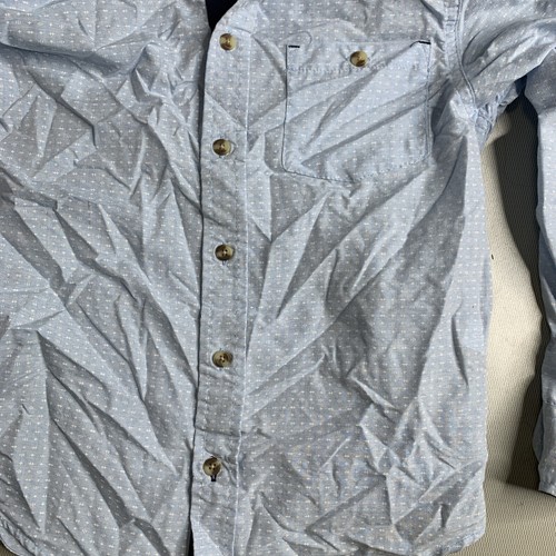 Light Blue Distortion Boys Button Up | Long Sleeve | Sz S/8 | Buttoned Pocket - Picture 3 of 6