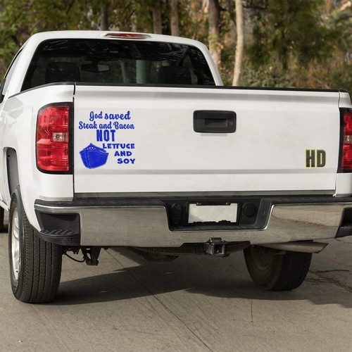 God saved steak and bacon not lettuce and soy Vinyl decal keto carnivore meat - Picture 63 of 109