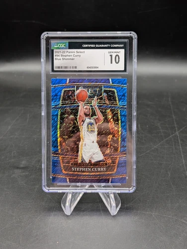 2021-22 Panini Select Blue Shimmer Prizm Stephen Curry #94 CGC 10 GEM!