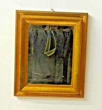 ANCIENNE GLACE BISAUTE MIROIR CADRE BOIS PAS SORCIERE SOLEIL