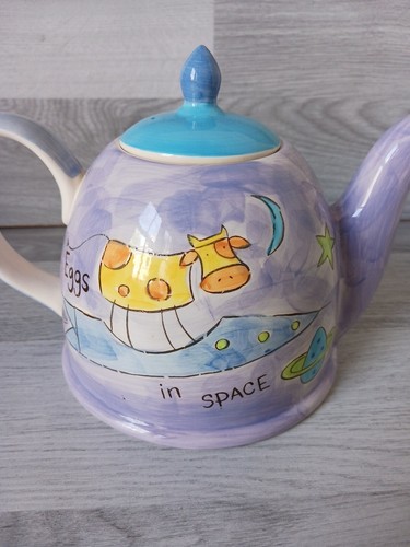 Tetera Whittard Of Chelsea huevos en el espacio conejito edición limitada pintada a mano - Imagen 6 de 13
