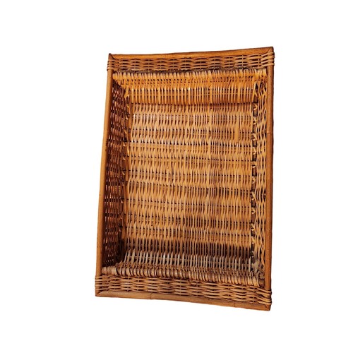 Vintage Woven Bamboo Rattan Tray Rectangle 19"x12"x1" For Rustic Home Decor Or S - Picture 5 of 5