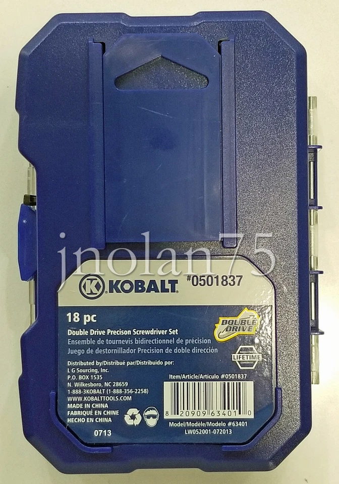 KOBALT 18 Pc DOUBLE DRIVE Mini Micro PRECISION SCEWDRIVER SET +Ext Bar Bits Case - Image 2 of 2