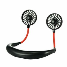 Portable USB Rechargeable Lazy Fan Hanging Neck Mini Cooling Sports Rest Fan BG