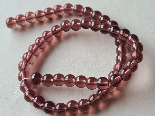 Glasperlen rund 6mm transparent, Schmuck Basteln DIY , Strang 50-55 Stück 2196 - Bild 8 von 12