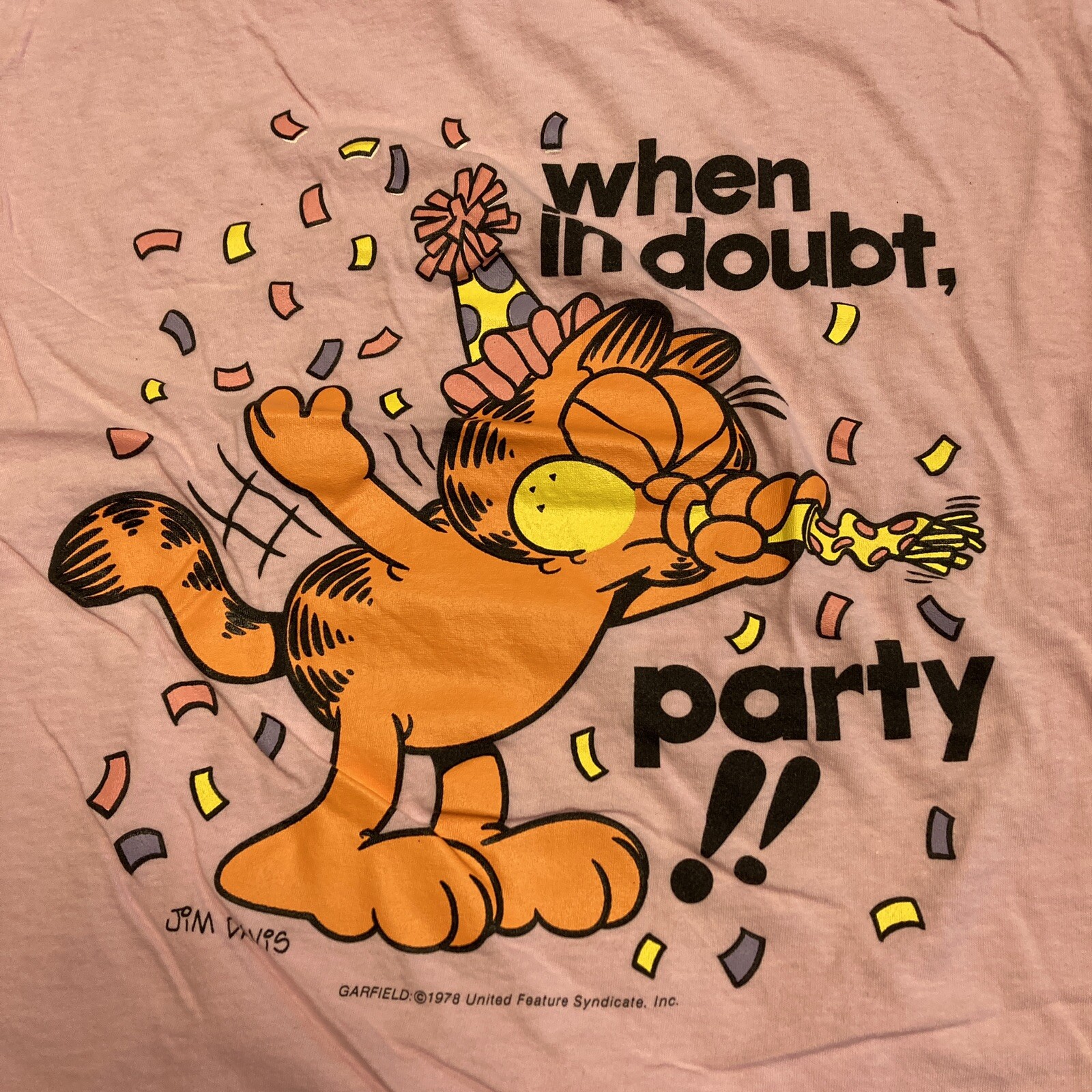 Garfield top birthday shirt