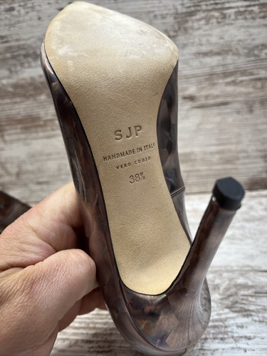 Sarah Jessica Parker ￼￼ Rose/Gold Holographic ￼￼ Heels Size 38 1/2 - Picture 9 of 11