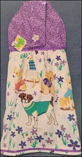 *NEW*Handmade 'Spring & Puppy Dogs!' Hanging Kitchen Hand Towel #3413