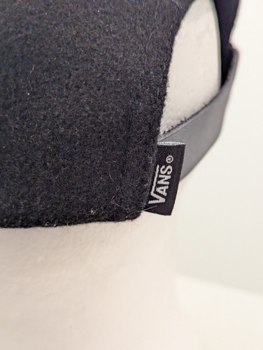 Vans Strapback Hat Adult Fleece Wool Cap Off The Wall Embroidered Dad Blackout - Picture 6 of 13