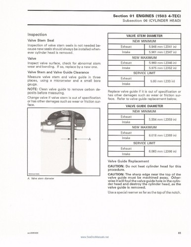 Sea-Doo Engine Service Manual 2005 Rotax 1503 4-TEC Engines - Foto 9 di 9