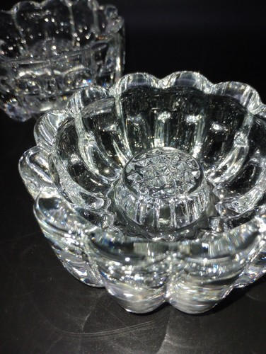 Princess House Candle Holders Clear 3-Way Model #486 24% Lead Crystal Set of 2 - Picture 9 of 10