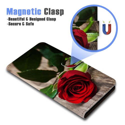 ( For Samsung S8 ) Wallet Flip Case Cover AJ24567 Rose - Picture 4 of 8