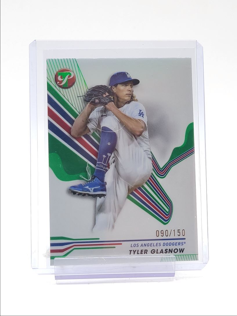 TYLER GLASNOW 2024 TOPPS PRISTINE GREEN REFRACTOR DODGERS /150 Q1610