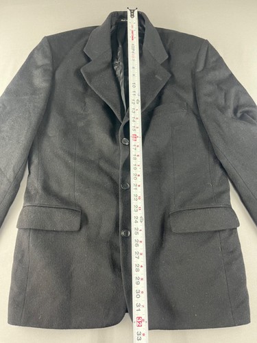 Mens Blazer Sport Coat Jacket Bagir Camel Hair Rayon Lining Black 3 Button READ - Picture 18 of 19