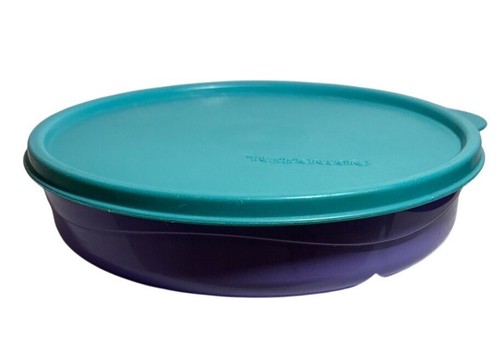 Plato dividido Tupperware Munch Kids verde azulado y púrpura con tapa - Imagen 2 de 7