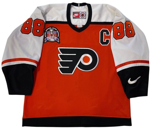 ERIC LINDROS NIKE PHILADELPHIA FLYERS 1997 STANLEY CUP JERSEY SIZE LARGE - Picture 1 of 6