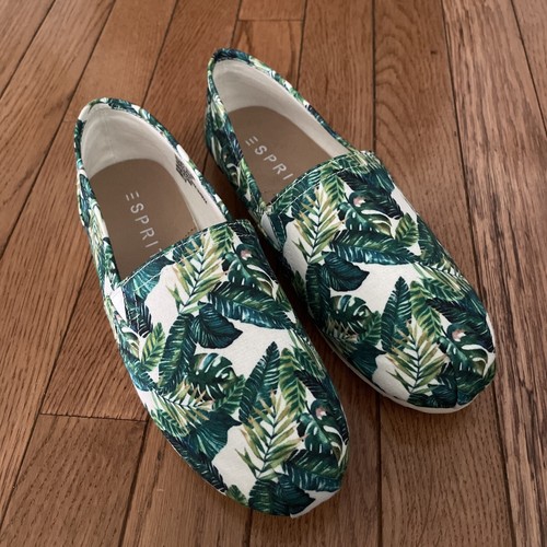 Esprit Toso Women’s Slip On Shoe Women’s Size 7 In Tropical Leaf Green Beach $45 - Picture 2 of 6