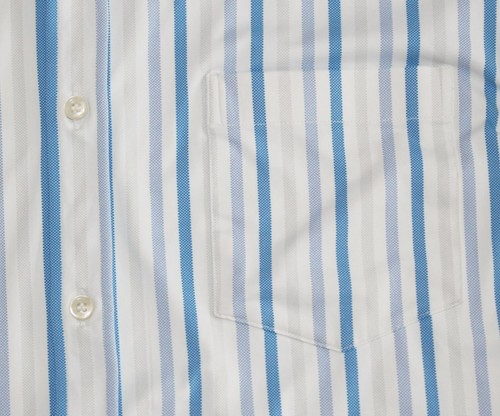 New PAUL & SHARK TRAVEL Striped Shirt Men's LARGE L 16.5 EU 42 White Blue $318 - Picture 9 of 10