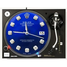 DJ Luxury Watch Face's #2 Slipmat Turntable 12" LP Record Player, DJ Audiophile