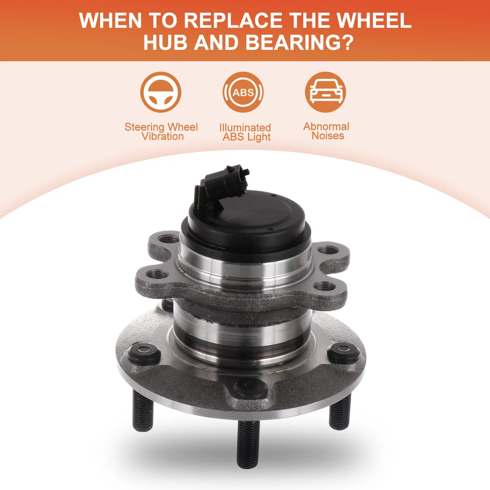 2 Front Wheel Hub Bearing For 2010-2016 Hyundai Genesis Coupe 2.0L with ABS Foto 4 de 4