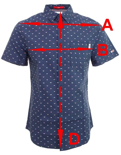 Tommy Vaqueros Camisa de Manga Corta Slim Fit Azul Marino Dobby Hombre DM10162 - Imagen 9 de 12
