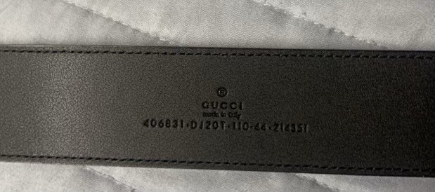 Gucci 406831DJ20T1000 Leather Belt - Black 110 | eBay