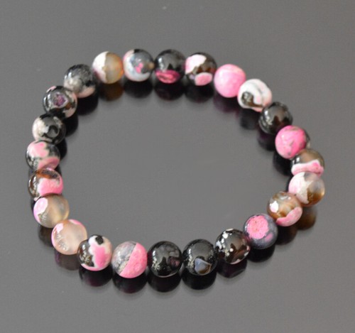 Edelstein Armband Kugel Natur Stein Bayern  Armbänder 8 mm Steinarmband 19 cm - Bild 12 von 112