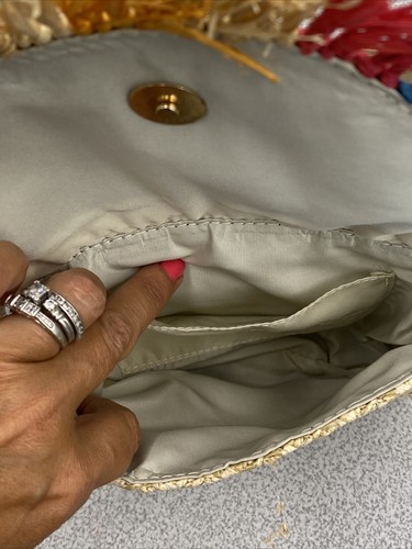 Inc $64 nuovo con etichetta borsa da cintura marsupio paglia naturale piccolo - Foto 2 di 5