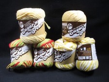 6 Lily Sugar 'n Cream Cotton Yarn - 2 Each of 3 Colors - See Pics