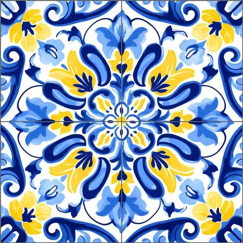 Muster Fliese Backsplash Roozbeh Bahramali Kunst Keramik Wandbild OB-ROZ391 - Bild 1 von 6