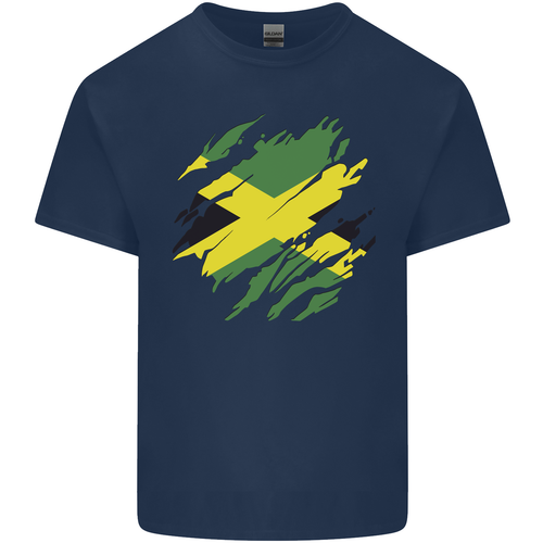 Torn Jamaican Flag Jamaica Day Football Kids T-Shirt Childrens - Picture 3 of 25