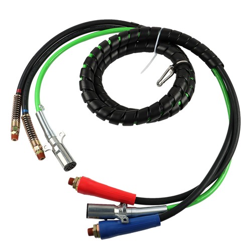 For Semi Truck Tractor Trailer 12 Ft Wrap Set Air Line Hose Assemblies 3-in-1 - Bild 9 von 10