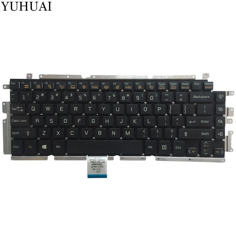 Teclado portátil para LG Z330 Z330-G Z350 Z355 teclado inglés/estadounidense negro/blanco Foto 3 de 4
