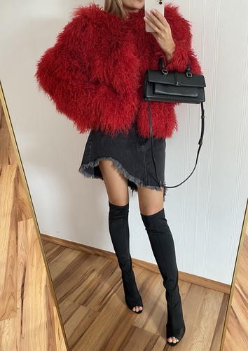 ❤️NEUWERTIG LUXUS TIBETISCHER LAMA WOLLE ECHT FELL PELZJACKE WINTERJACKE - Bild 7 von 23