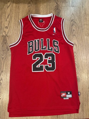 MICHAEL JORDAN #23 CHICAGO BULLS NIKE ROT BASKETBALL TRIKOT HERREN GRÖSSE M LÄNGE + 2