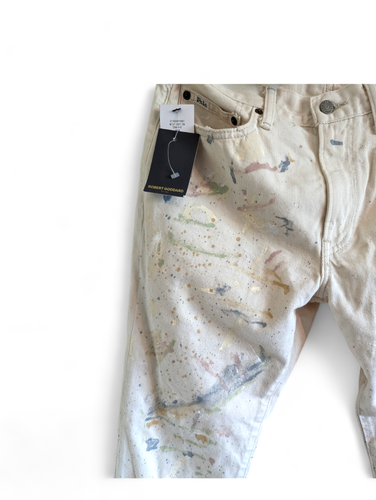 Polo Ralph Lauren Jeans Damen W32 L27 Avery Lack Splatter brandneu mit Etikett UVP £179 - Bild 4 von 10