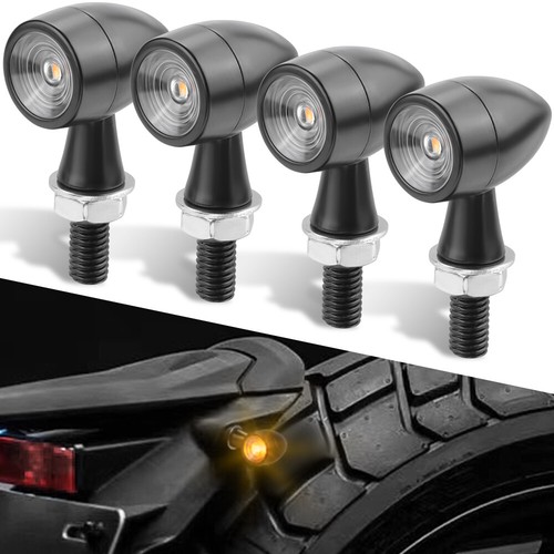 4x Motorcycle Bullet LED Turn Signals Blinker Light Indicator Amber Universal US - Picture 12 of 12