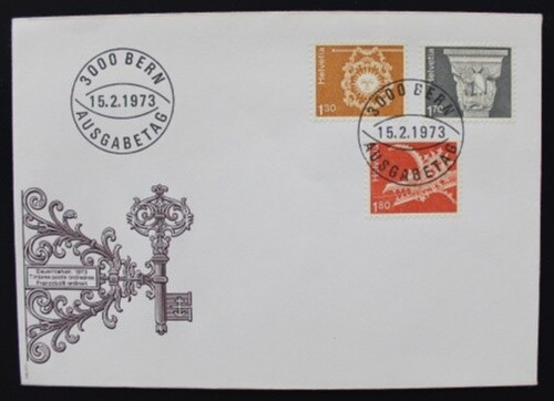 SC80 SWITZERLAND 1973 FDC Definitive issue  Architecture and art - Picture 1 of 2