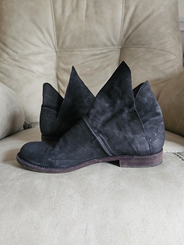 LD Tuttle quality leather black made in Italy ankle boots size 37.5 US 7 - Picture 7 of 10