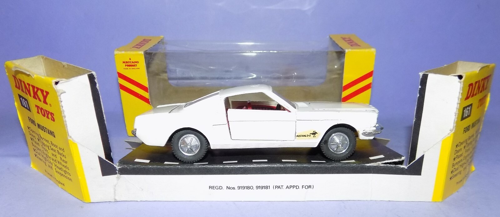 1965-1973 DINKY SpielzeugS NO 161 FORD MUSTANG FASTBACK IN ITS ORIGINAL BOX 1965-1973 DINKY SpielzeugS NO 161 FORD MUSTANG FASTBACK IN ITS ORIGINAL BOX