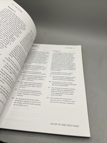 2023 - 2024 Barbri Multistate Bar Exam Review Simulated MBE Quesitons MSE - Picture 11 of 19