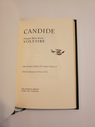 1979 Franklin Library Candide by Voltaire Quarter 1/4 Leather - Imagen 4 de 4