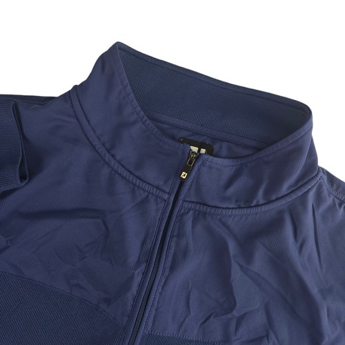 FJ Footjoy 24787 Men 2XL XXL Blue Long Sleeve Full Zip Stretch Golf Jacket *Flaw