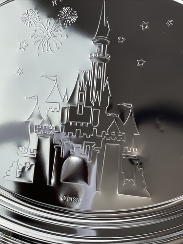 Faux Silver WDW Walt Disney World Castle Large Tray Platter Plate Rare Resort - Picture 2 of 12