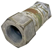 Heavy Duty 1" NPT Female to Female Check Valve Zinc Coated Steel In-Line 4" Long