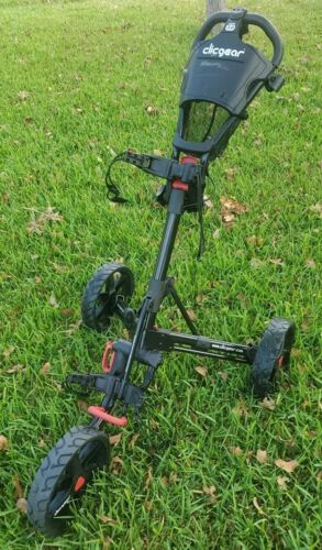 Clicgear Model 3.0 Black PUSHCART - 3 Wheel Folding Golf Push Cart-Very Nice