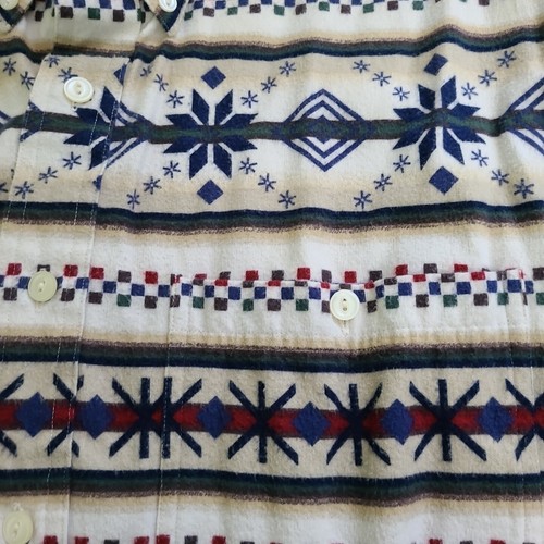 Chaps Ralph Lauren Men’s M Flannel Shirt Aztec Winter Western Button Up Casual - Picture 2 of 7